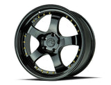 Aodhan AH01 17" 5x100/114.3 Full Gloss Black (Gold Rivet)
