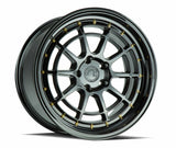 Aodhan AH04 18" 5x114.3 Full Gloss Black (Gold Rivet)
