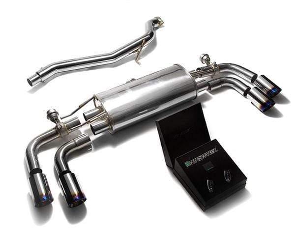 ARMYTRIX Stainless Steel Valvetronic Catback Exhaust System Quad Blue Coated Tips Audi TT MK2 8J 2WD 07-14