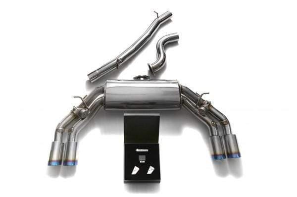 ARMYTRIX Stainless Steel Valvetronic Catback Exhaust System Quad Blue Coated Tips Audi TTS Quattro MK3 8S 2.0 TFSI 15+