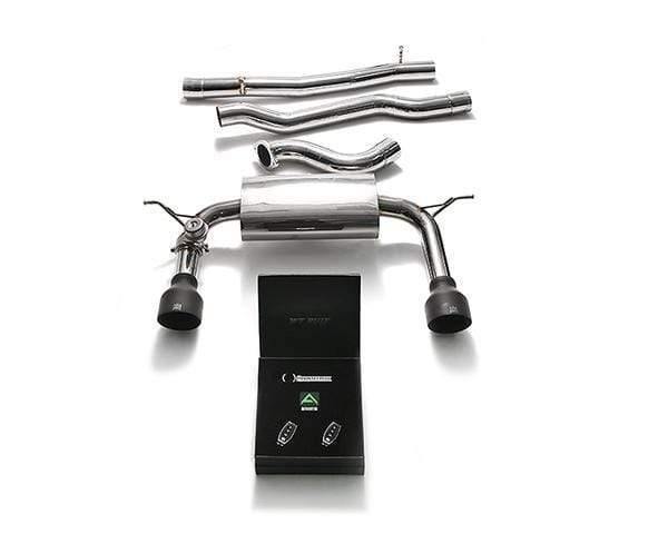ARMYTRIX Stainless Steel Valvetronic Catback Exhaust System Dual Matte Black Tips Audi TTS Quattro MK3 8S 2.0 TFSI 15+