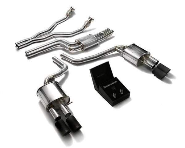 ARMYTRIX Stainless Steel Valvetronic Catback Exhaust System Quad Carbon Tips Audi S4 | S5 3.0L TFSI 09-15