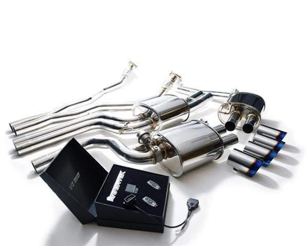 ARMYTRIX Stainless Steel Valvetronic Catback Exhaust System Quad Matte Black Tips Audi S4 | S5 3.0L TFSI 09-15