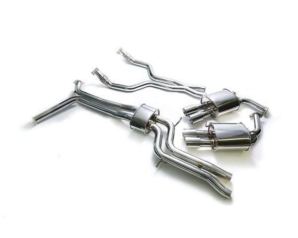 ARMYTRIX Stainless Steel Valvetronic Catback Exhaust System Quad Blue Coated Tips Audi A6 | A7 C7 3.0 TFSI V6 11-18