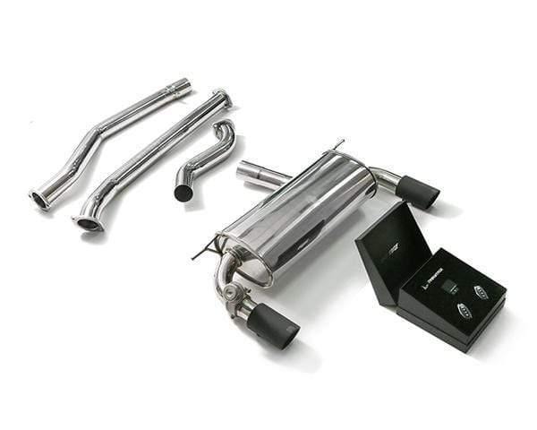 ARMYTRIX Stainless Steel Valvetronic Catback Exhaust System Dual Matte Black Tips BMW 340i | 440i F3x 17+