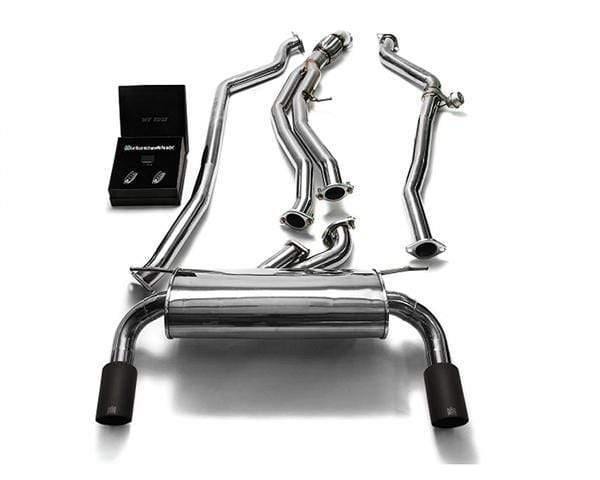 ARMYTRIX Stainless Steel Valvetronic Catback Exhaust System Dual Carbon Tips BMW M135i | M235i F2x 12-15