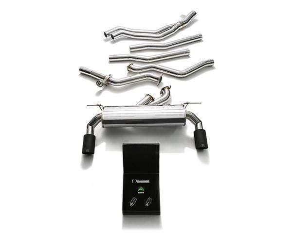 ARMYTRIX Stainless Steel Valvetronic Exhaust System Dual Matte Black Tips BMW M140i | M240i F2X 17-18