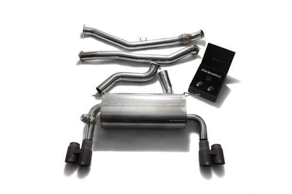 ARMYTRIX Stainless Steel Valvetronic Catback Exhaust Quad Matte Black Tips BMW 335i | 435i F3X 12-15