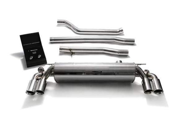 ARMYTRIX Stainless Steel Valvetronic Catback Exhaust System Quad Chrome Silver Tips BMW 520i | 530i G3X 17-18