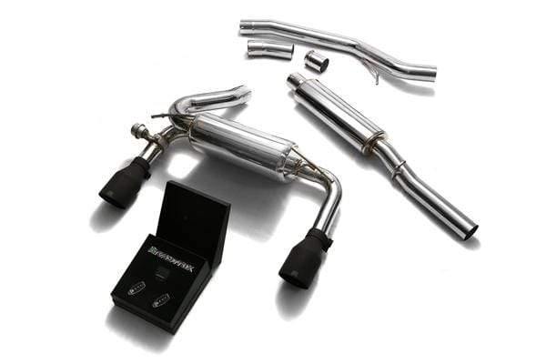 Armytrix Stainless Steel Exhaust System Dual Matte Black Ford Focus RS MKII 17+