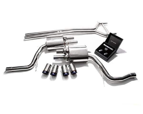 ARMYTRIX Stainless Steel Valvetronic Exhaust System Quad Blue Coated Tips Porsche 970 Panamera 3.0T 14-17