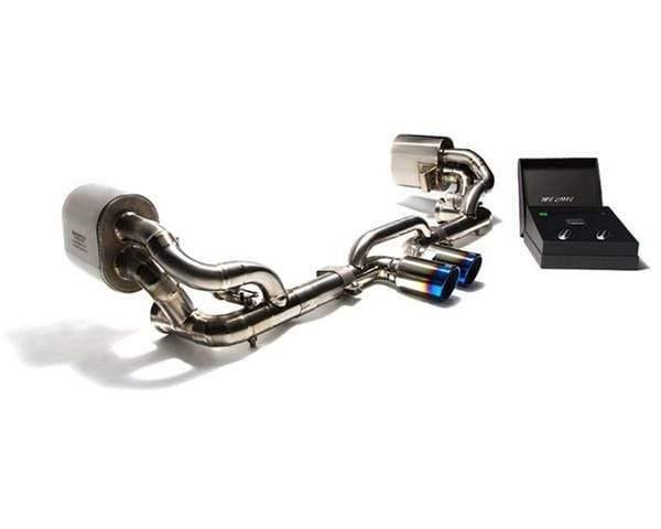 ARMYTRIX Titanium Valvetronic Exhaust System Dual Matte Black Tips Porsche 991 GT3 | GT3RS 14-17