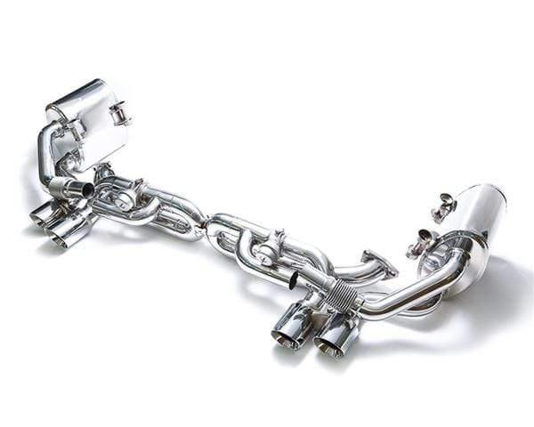 ARMYTRIX Stainless Steel Valvetronic Exhaust System Quad Chrome Silver Tips Porsche 991 Carrera | S 12-16