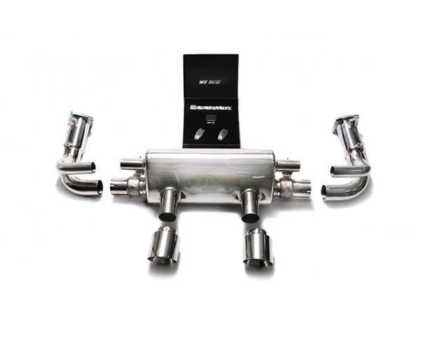ARMYTRIX Stainless Steel Sport High-Flow Valvetronic Exhaust System Dual Blue Coated Tips Porsche 991.2 Carrera 17-18