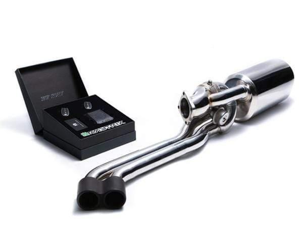 ARMYTRIX Stainless Steel Valvetronic Exhaust System Dual Chrome Silver Tips Porsche 930 Turbo 75-89