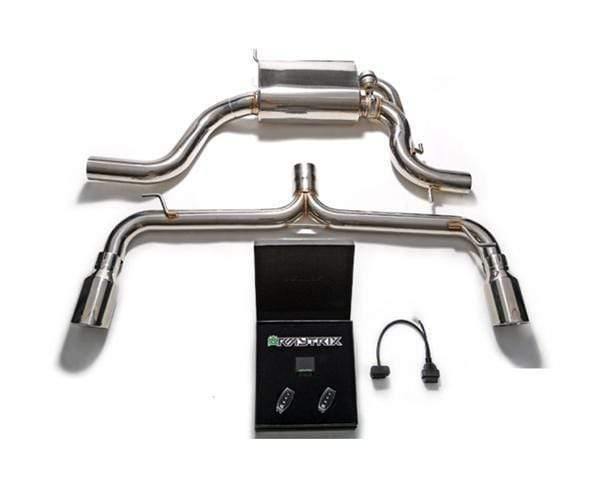 ARMYTRIX Stainless Steel Valvetronic Catback Exhaust System Dual Matte Black Tips Volkswagen Golf | GTI MK6 10-14