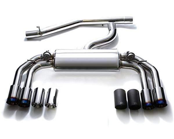 ARMYTRIX Stainless Steel Valvetronic Catback Exhaust System Quad Matte Black Tips Volkswagen Golf R MK7 14-17
