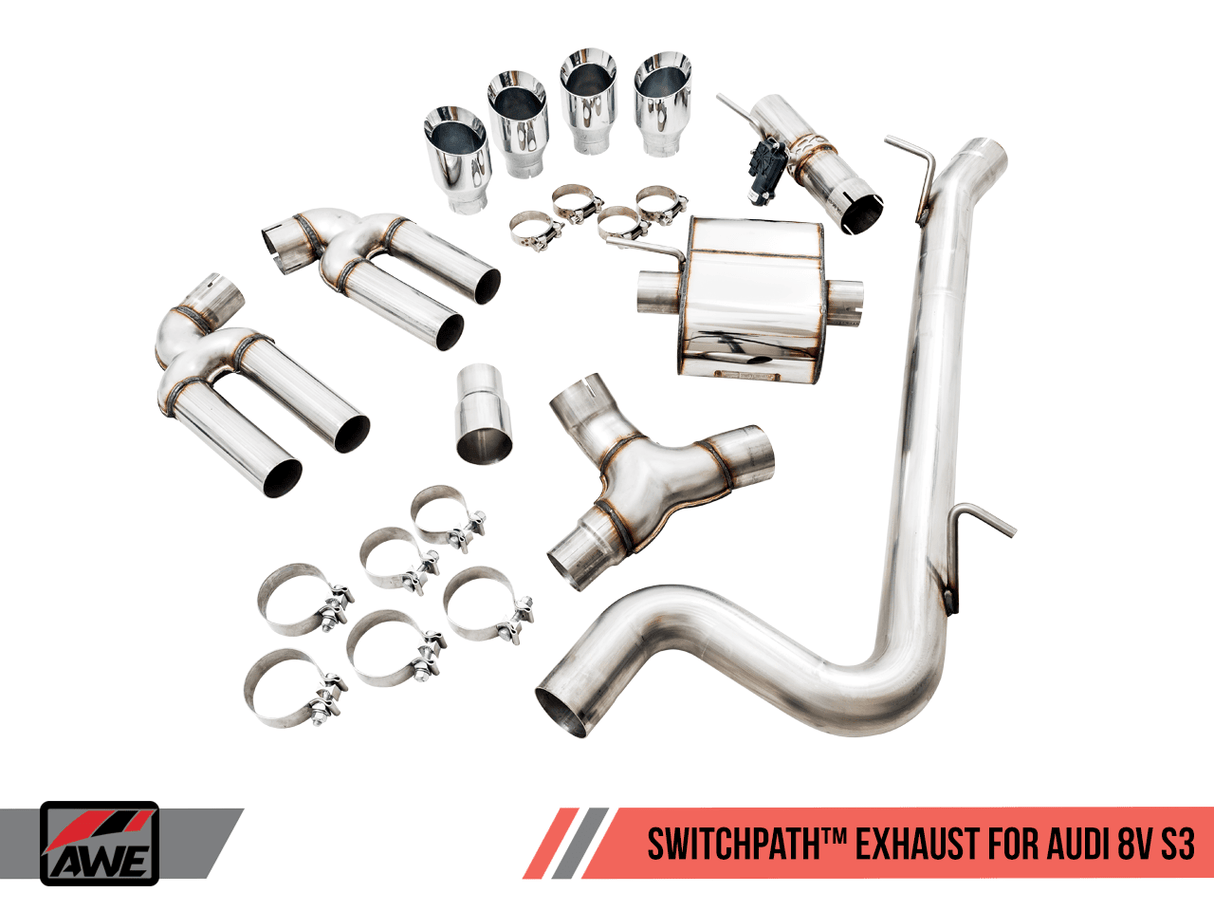 AWE Tuning Audi 8V S3 Sedan SwitchPath Exhaust System