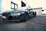 Audi R8 V10 PLUS (2015 ) - Carbon Front Fins & Carbon Front Spoiler