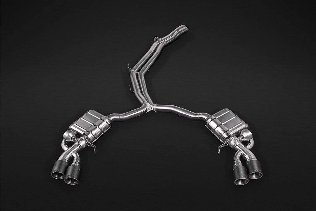 Audi RS4 (B9) & RS5 Sportback Valved Exhaust System, Mid Pipes, Carbon Tips (w. CES-3)
