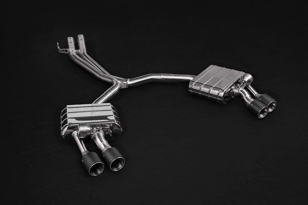 Audi S4/S5 (B9) Valved Exhaust System, Mid-Pipes, Carbon Tips, incl CES-3