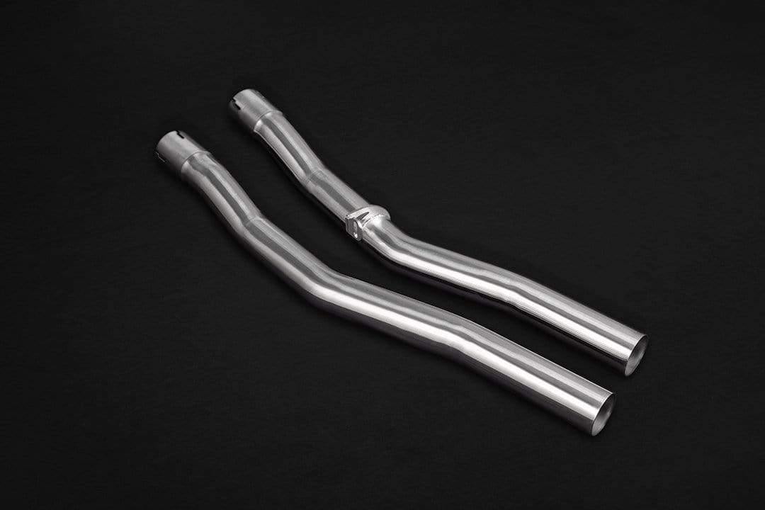 Audi S4/S5 (B9) Valved Exhaust System, Mid-Pipes, Carbon Tips, incl CES-3