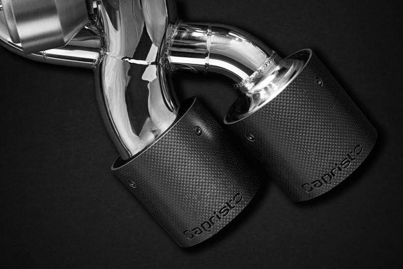 Capristo Valved Exhaust with Carbon Fiber Tips (E2P) | Audi RS6/RS7 C8