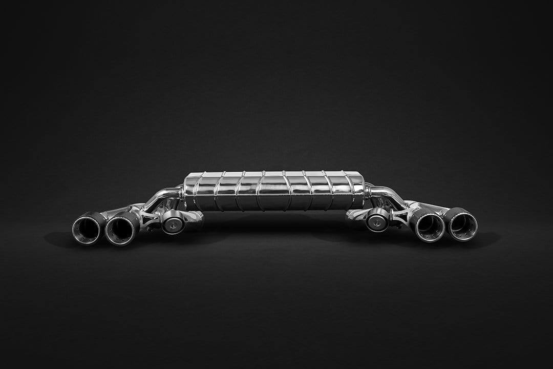 BMW M5 (F90) Valved Exhaust System, Mid-Pipes, & CES-3 Remote Kit with Carbon Fiber Tips