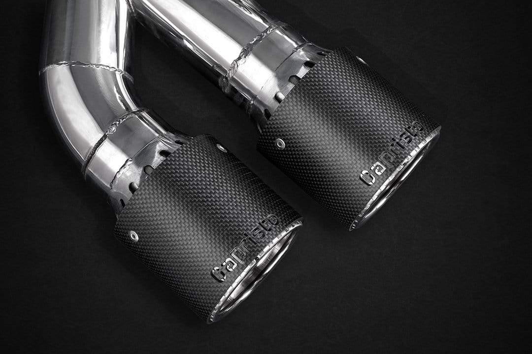 BMW M5 (F90) Valved Exhaust System, Mid-Pipes, & CES-3 Remote Kit with Carbon Fiber Tips