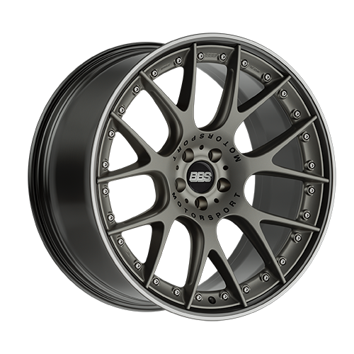 BBS CH-RII 20" 5x120 Satin Platinum Center Black Lip