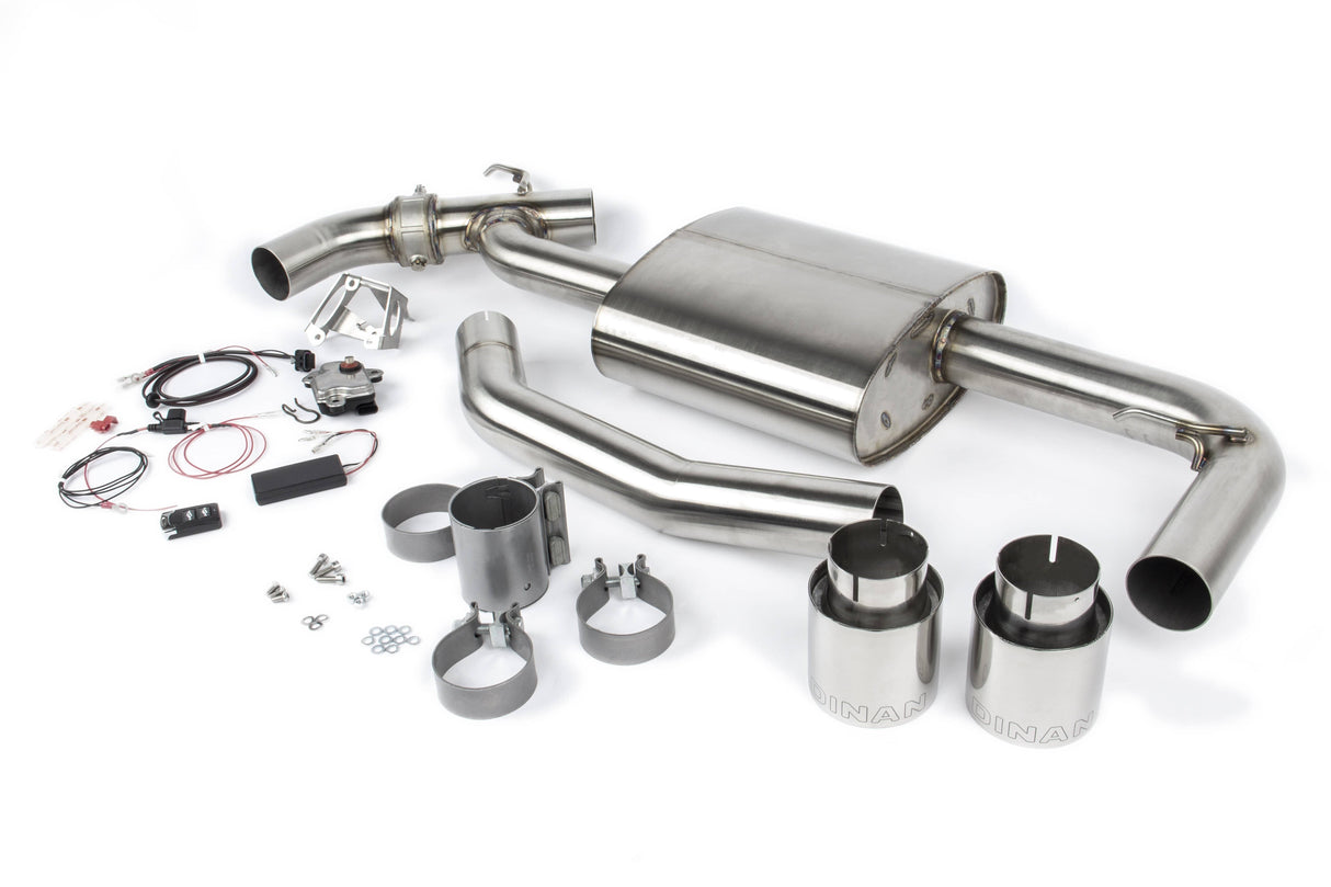 Dinan Free Flow Stainless Valved Exhaust with Polished Tips | MIni F60 Countryman S