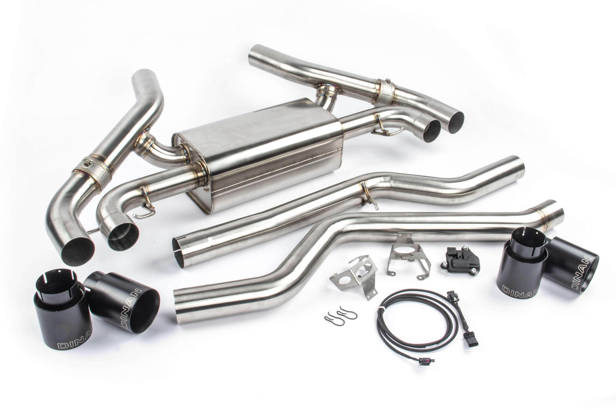 Dinan Free Flow Valved Axle-Back Exhaust w/ Black Tips | BMW M340I 19-20