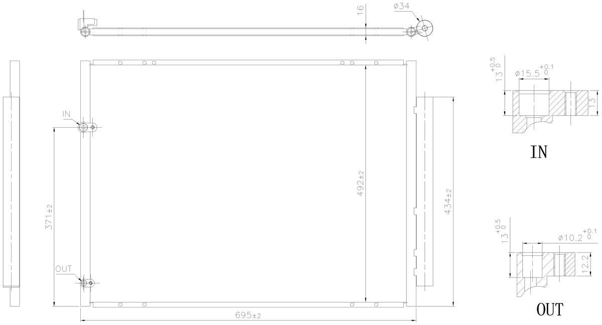 Air Conditioning Condenser & Receiver Drier Assembly - Toyota