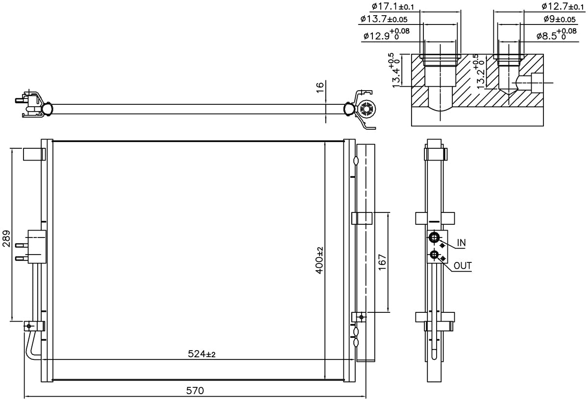 Air Conditioning Condenser & Receiver Drier Assembly - Kia