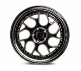 Aodhan DS01 18" 5x114.3 Black Vacuum W/ Gold Rivets