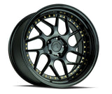 Aodhan DS01 18" 5x120 Gloss Black W /Gold Rivets