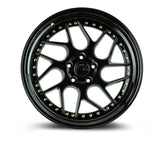 Aodhan DS01 18" 5x120 Gloss Black W /Gold Rivets