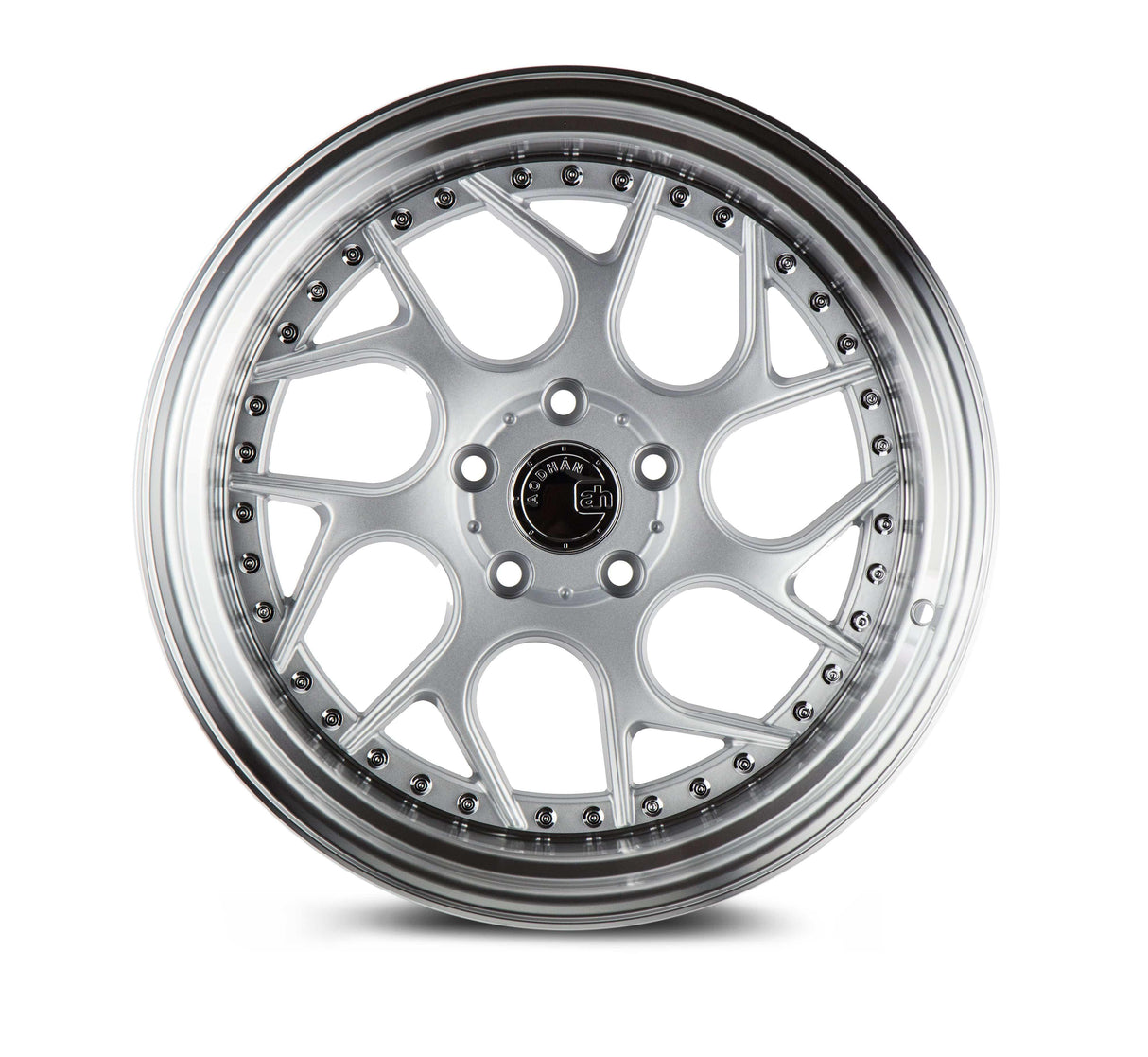 Aodhan DS01 18" 5x100 Silver Machined Lip w/Chrome Rivets