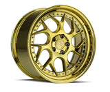 Aodhan DS01 18" 5x120 Gold Vacuum W/ Chrome Rivets