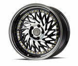 Aodhan DS03 (Passenger Side) 18" 5x100 Black Vacuum w/ Gold Rivets