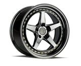 Aodhan DS05 19" 5x114.3 Black Vacuum w/Gold Rivets