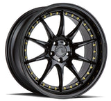 Aodhan DS07 18" 5x114.3 Gloss Black w/ Gold Rivets