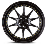 Aodhan DS07 19" 5x114.3 Gloss Black w/ Gold Rivets