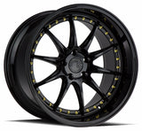 Aodhan DS07 19" 5x114.3 Gloss Black w/ Gold Rivets