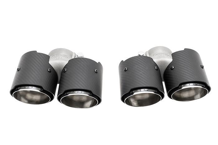 Fabspeed Deluxe Quad Style Tips (Carbon Fiber) - Porsche 997 Carrera