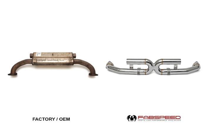 Fabspeed Center Muffler Bypass X-Pipe - Porsche 997.2 Carrera