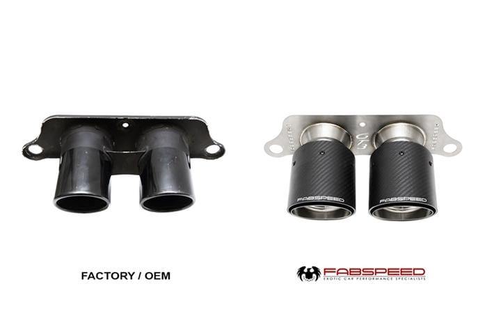 Fabspeed Deluxe Dual Style Tips (Carbon Fiber) - Porsche 997 GT3 | GT3RS