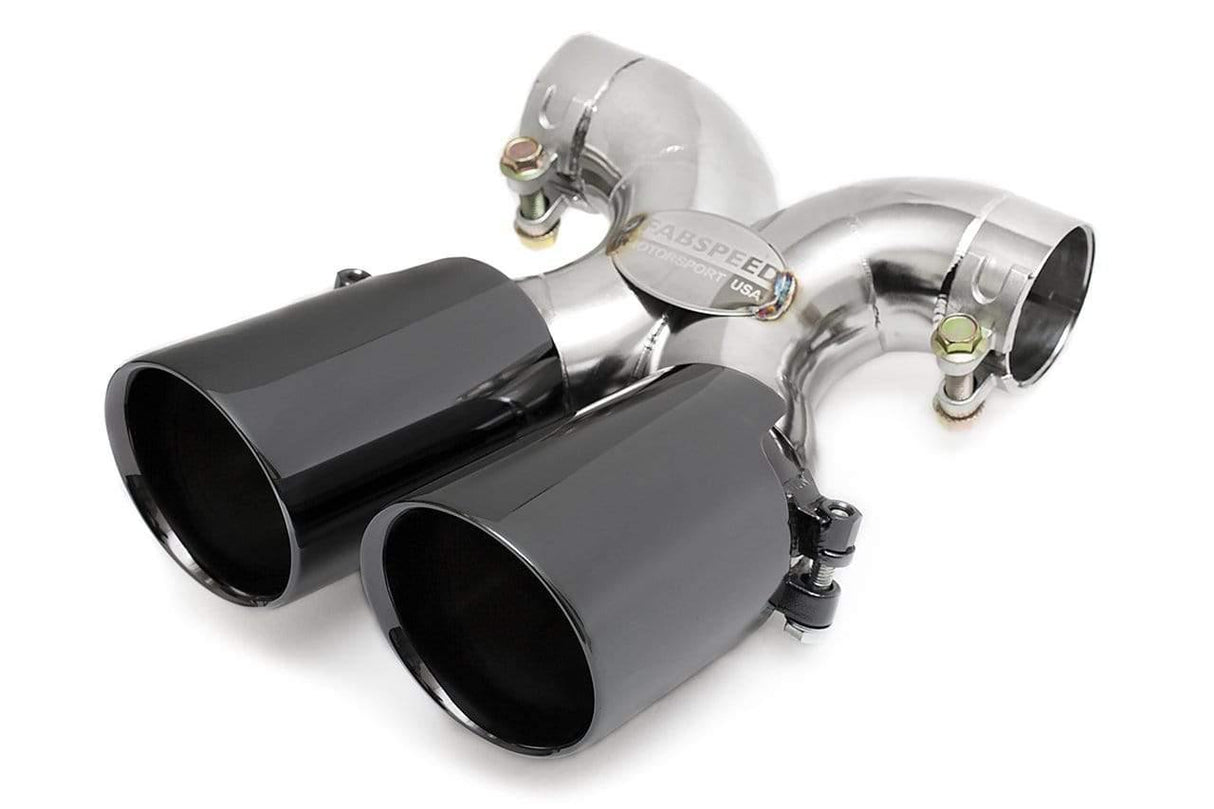 Fabspeed Deluxe Dual Style Tips (Satin Black) - Porsche 981 Boxster | Cayman
