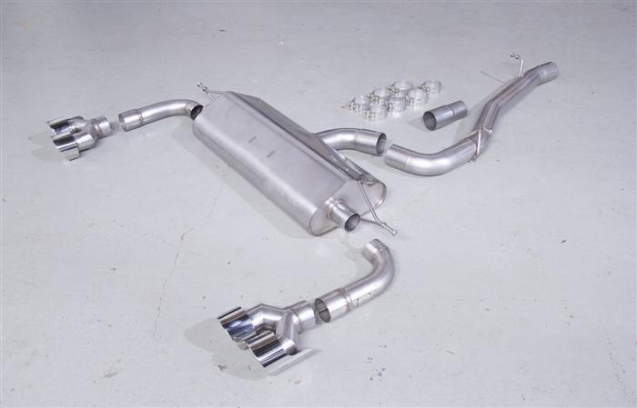 Milltek 3" Cat-back Quad Tip Exhaust - 8V A3 Quattro 2.0T - (NLA)