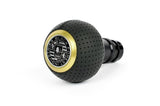 BFI Heavy Weight Shift Knob SCHWARZ - Air Leather - Gold Top (VW/Audi DSG & Automatic)